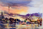 Marie Natale Watercolor Night Scenes